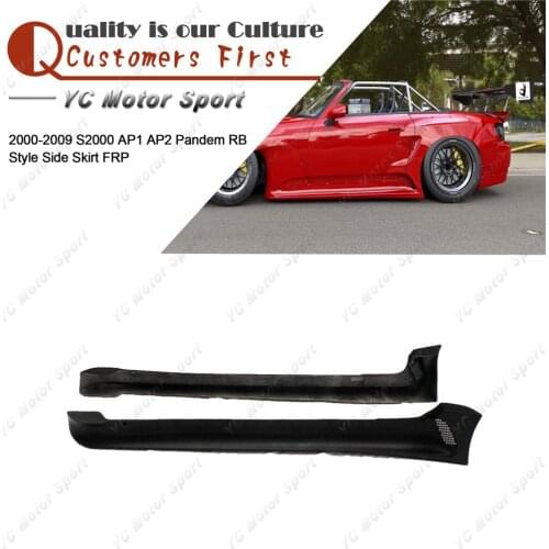 Car Accessories FRP Fiber Glass Side Skirts Fit For 2000-2009 S2000 AP1 AP2 PD RB Style Body Kit Side Skirt Cover