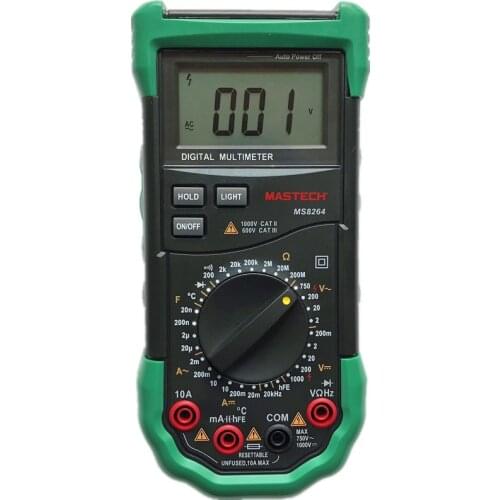 Mastech MS8264 Digital Multimeter Capacitance Frequency Temperature Meter Multimetro Multitester Protection Circuit Anti-Burn