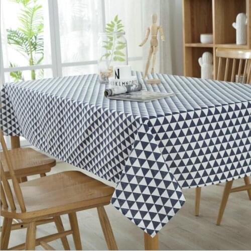 Household Environmentally Friendly Rectangular Black And White Gray Tablecloth Minimalist Fabric Fresh Table Cover ZJ0715