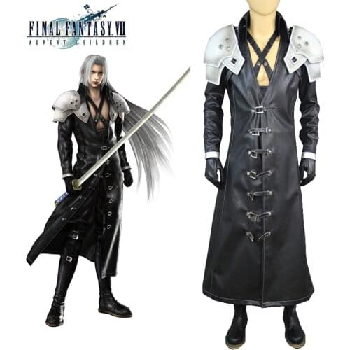 FF Sephiroth Cosplay Final Fantasy VII:Advent Children Sephiroth Shin'Ra Hero Cosplay Costume Custom Made