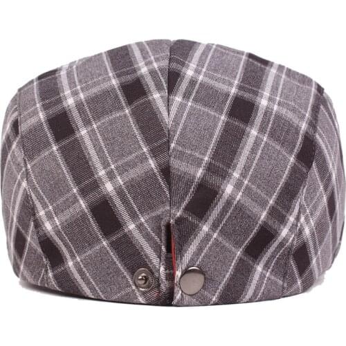 Plaid Beret Artistic Youth Forward Hat Spring and Summer Hat Peaked Cap Men and Women Sun Hat
