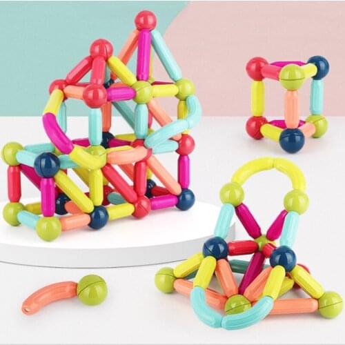 Big Size Magnetic Stick Building Blocks 3D DIY Magnet Constructor Designer Set Educational Toys for Children Gifts