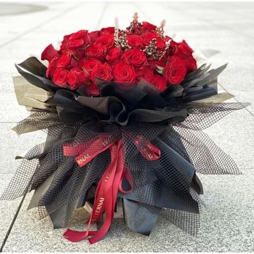 New Korean style square mesh gauze hollow mesh flower packaging material hard gauze mesh party DIY supplies