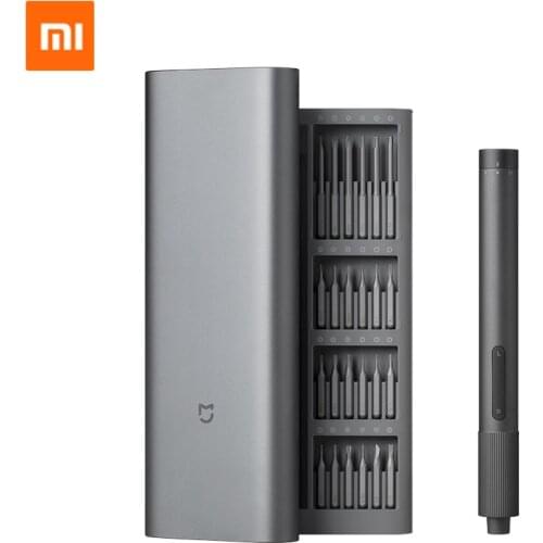 Original Xiaomi Mijia Electric Precision Screwdriver 24 S2 Bits with Alluminum Magnetic Storage Box DIY Screw Driver Set Tools