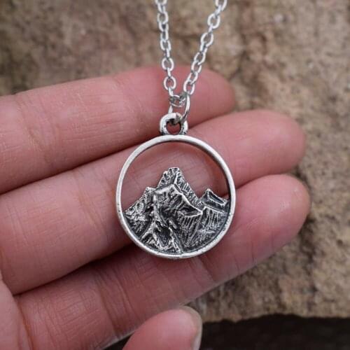 SanLan 1pcs Mountain Peak Mountain Necklace