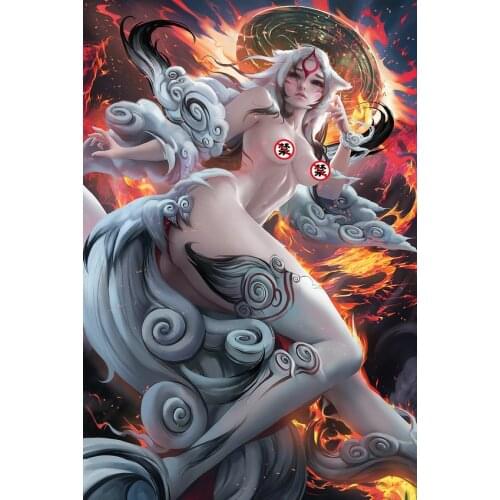 Printed silk or canvas Amaterasu art poster 16x24 24x36 inch custom living room bedroom home art wall picture