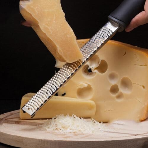 Cheese Grater Shredder Stainless Steel Razor Sharp Blade Hand Grater for Parmesan Grating Cheese Citrus Zester Dishwasher Safe