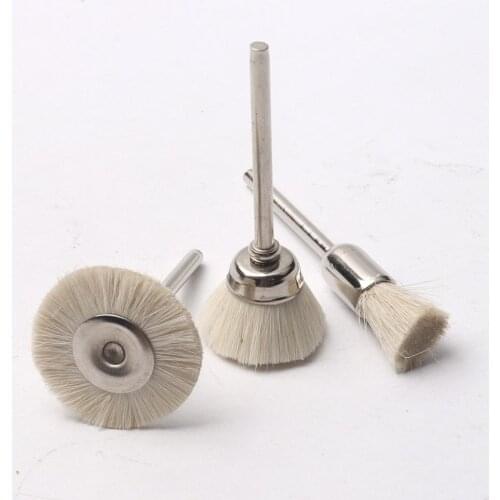 High Quality 3PCS/set Combination Packaging Diameter 3mm Wool polishing buffing brush bur T/bowl/pen Types Rotary Rools