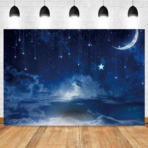 Yeele Starry Sky Moon Stars Cloud Meteor Poster Baby Shower Portrait Photography Backdrops Photo Background Photo Studio Props