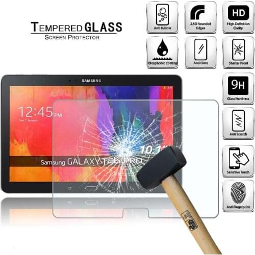 Tablet Tempered Glass Screen Protector Cover for Samsung Galaxy TabPro 10.1 T520 T525 Tab Pro Full Coverage Anti-Fingerprint