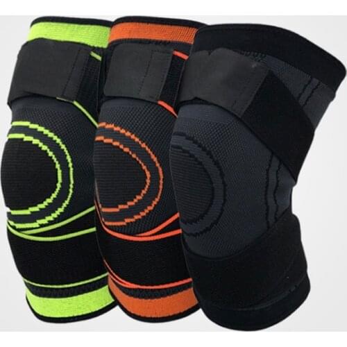 1PCS 3D Pressurized Fitness Running Cycling Knee Support Braces Elastic Nylon Sport Compression Pad Sleeve For Basketball New