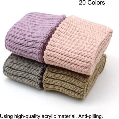 1Pcs (7x75cm) Knitted Rib Fabric Anti-pilling Spandex/Cotton Cuffs on Sleeves Collar For Sweatshirt Coat Jacket 19 Colors