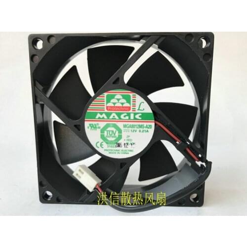 Magic MGA8012MS DC 12V 0.15A 80x80x25mm 2-wire Server Cooling Fan