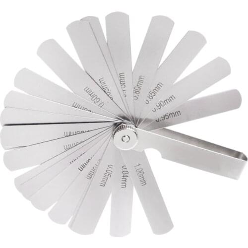 25 Blade 0.05-1mm Feeler Gauge Gage Thickness Measurment Tool Metric Gap Filler