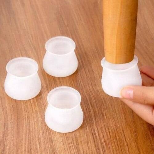 4/8pc Table Chair Leg Silicone Cap Pad Furniture Table Feet Cover Floor Protector Non-slip Table Chair Mat Caps Foot Protection