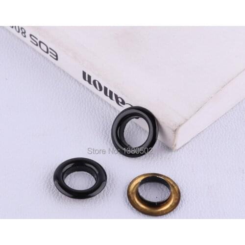 50pcs/lot 11*7*2mm Black color shoes bag garment Eyelets Inner 7mm