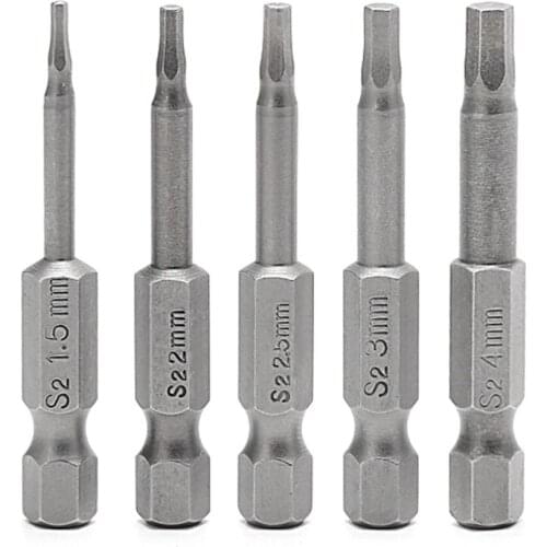 5Pcs Magnetic Hexagon Screwdriver S2 Steel 1/4" Hex Shank 50mm Power Drill Bit New 2019