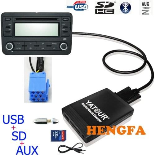 Yatour Car Digital CD Music Changer USB MP3 AUX adapter For Renault Siemens VDO Dayton 8-pin yt-m06