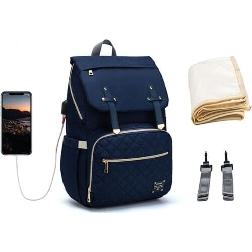 Baby Diaper Backback Large Capacity Mummy Nappy Bag Multifunctional Daypack 20CA