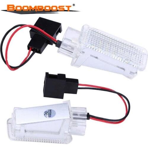 For VW Golf Door Interior Trunk foot-well Light For Audi A1 A4 A5 A6 Q3 Q5 Q7 Auto LED foot-well light 2x White LED
