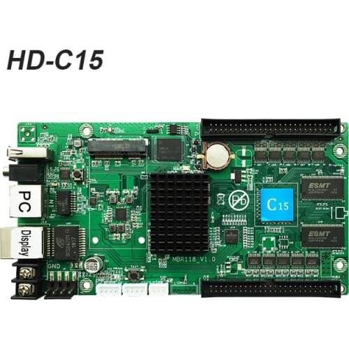 HD-C15 Asynchronous card Support 384*320 pixels 3G/4G/WIFI Hardware decode Audio 2*50pin HUB/10*hub75/2*50pin HUB control card