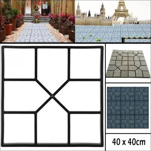 Black Plastic Making DIY Pavement Mold Home Garden Floor Road Concrete Stepping Driveway Stone Path Mold Patio Maker Gardening