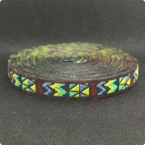 HOT!!2015 NEW ribbon wholesale 5/8"(14mmx18yard/sets) 100% polyester Woven Jacquard ribbon green 3D Geometric series lace