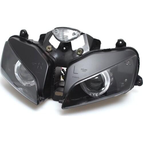 Motorcycle HID Projector Headlight Fully Assembly White Angel Eyes Fit For Honda CBR600 CBR 600 F5 2003 2004 2005 2006