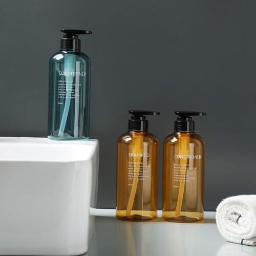 3*500ml Liquid Sub-bottling Set Soap Dispenser Bath Body Shampoo Press-type Empty Bottle Bottle Shower Gel Travel Outdoor Tools