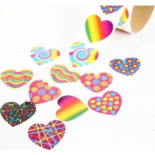 100pcs/1 roll reward stickers roll kids sticker scrapbooking star 3D cartoon characters funny Toys for Children
