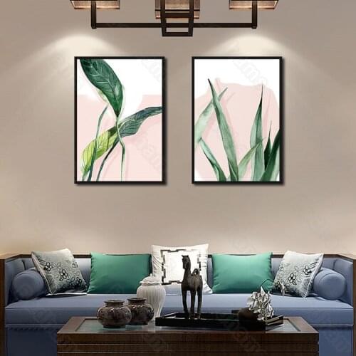 Wall Decoration Sofa Background Mural Bedroom Porch Staircase Hanging Paintings Meter Box Covering Huge Leaf Painting