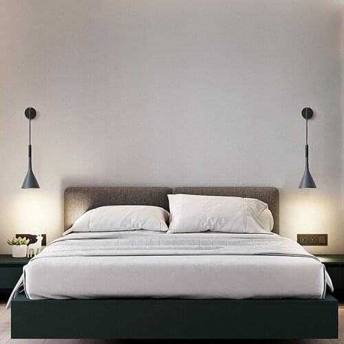 Nordic 7W LED Wall Lighting for Bedside Bedroom AC110-220V E27 Indoor Wall Lamp Sconce Cozy Decor for Home Lighting Fixtures