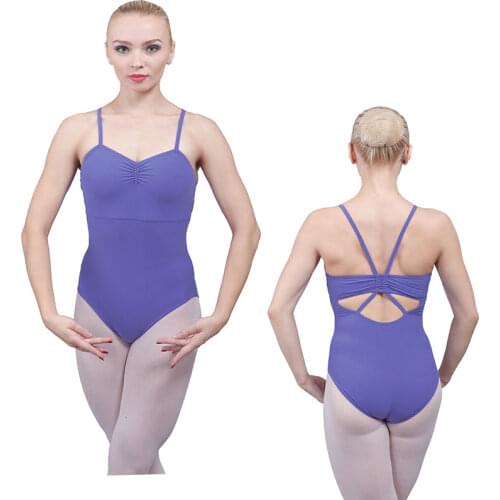 New Design of Adult Ballet Dance Leotard with Gathered Front and Cut-out Back Detail are Highly Flattering Features 02D0060