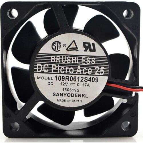 FOR Sanyo 6025 12v 0.17a109r0612s409 6cm 6cm chassis cooling fan