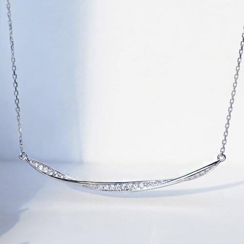 Original Design 925 Silver Pendant Necklaces for Women Mosaic Zircon Pendant Necklace Choker Clavicle Chain Trendy Jewelry