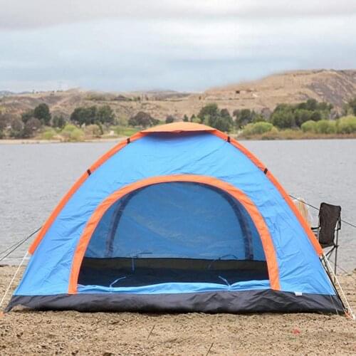 Auto Pop Up Camping Tent Anti-UV Sun Protection Awning Double Ventilation Structure Portable Family Beach Tent Outdoor Travel