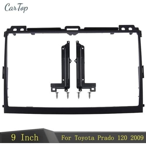 9 Inch Car Radio Fascia For TOYOTA PRADO 120 2009 Car DVD Fascias Frame Audio Fitting Adaptor Facia Panel Dashboard