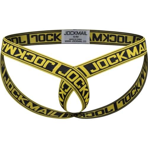 Unique style sexy mens underwear bandage Gay Jockstraps printed letters Boy thong briefs Sissy G-string T-back Shorts