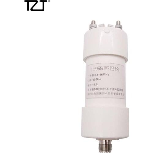 TZT 1:9 Balun 3000W 1-56MHz Shortwave Antenna Impedance Transformer 1:9 Input 50Ω To Output 450Ω