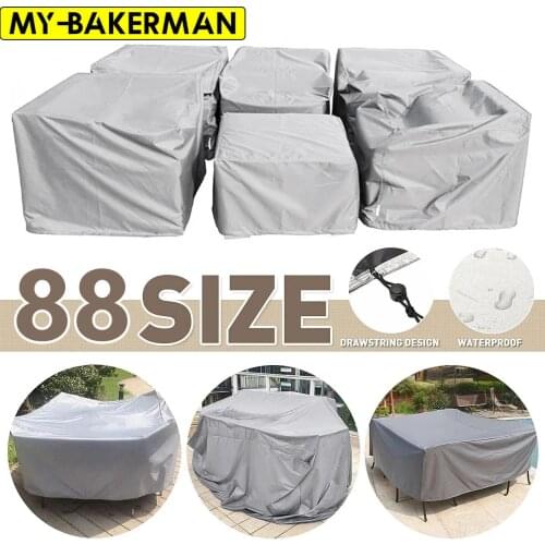 40 Size Outdoor Furniture Covers Waterproof Rain Snow Dust Wind-Proof Anti-UV Oxford Fabric Garden Lawn Patio Furniture Covers