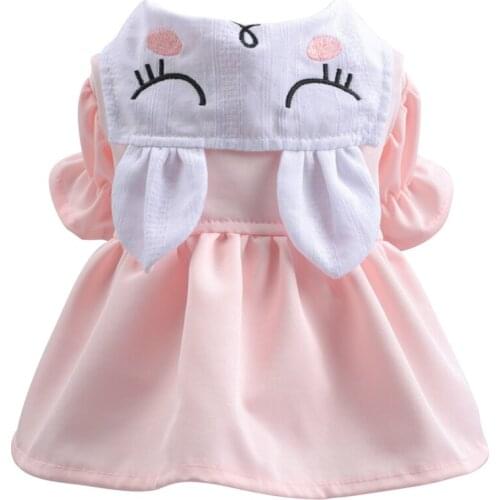 Spring Summer Dog Dresses Cute Bunny Princess Teddy Skirts for Dogs Costume XS S M L XL