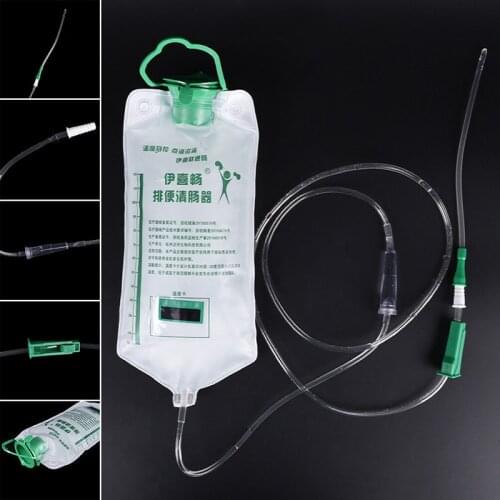 1set 1200ml For Cleaning Colon Enema Bag Set Colonic Irrigation Douche Cleansing Kit Home Use
