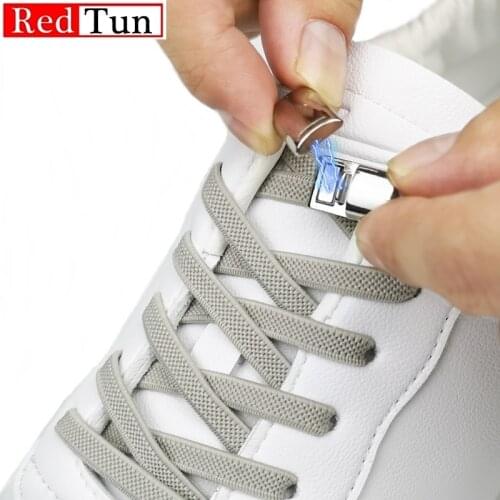 1 Pair Magnetic Shoelaces Elastic No Tie Shoe laces Kids and Adult Flat Sneakers Shoelace Quick Lazy Buckle Fixed Laces