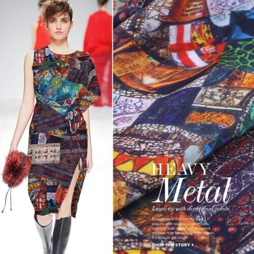 114cm wide natural silk fabric meter 16 mm digital inkjet silk crepe de chine fabric shirt dress fabric wholesale silk cloth