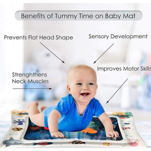 2020 Baby Play Water Mat Inflatable Infants Tummy Time Playmat Toys Toddler Activity Play Center Water Mat Support Dropshipping