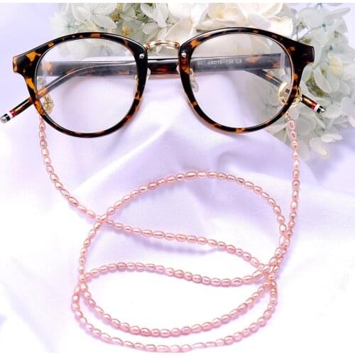 3mm Natural Pearl Lanyard Glasses Chains For Women 2021 Fashion 72cm Sunglasses Chains For Mother Gift Wholesale
