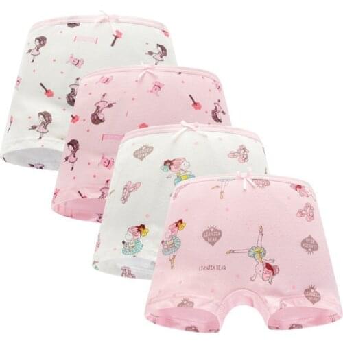 4pcs/Lot Girls Panties Cotton Short Pants Cartoon Panties Girls' Underwear 2-10Years
