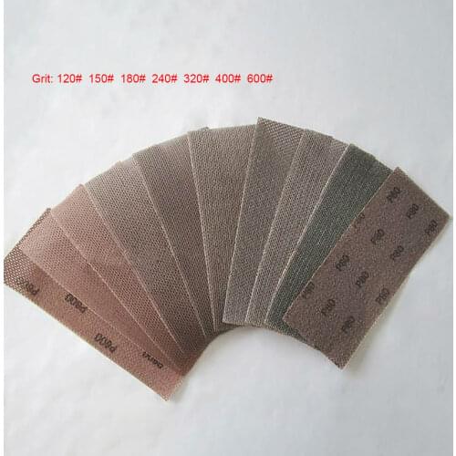 5pcs 93×230mm Dust Free Mesh Abrasive Sanding Discs Hook Loop Anti-blocking Dry Grinding Sandpaper Sanding Sheet 120 to 600 Grit