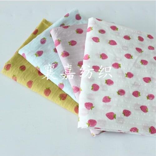 White Cloth Pure Cotton Jacquard Fabrics Idyllic Small Fresh Womens Shirt Skirt Fabrics