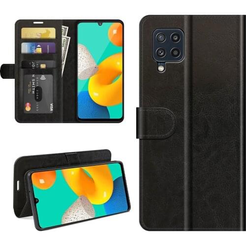 Flip PU Leather Wallet Phone Bag Case for Samsung Galaxy M32 M 32 M325 SM-M325F A22 A12 A32 A52 A72 A82 S21 S20 Cover Funda